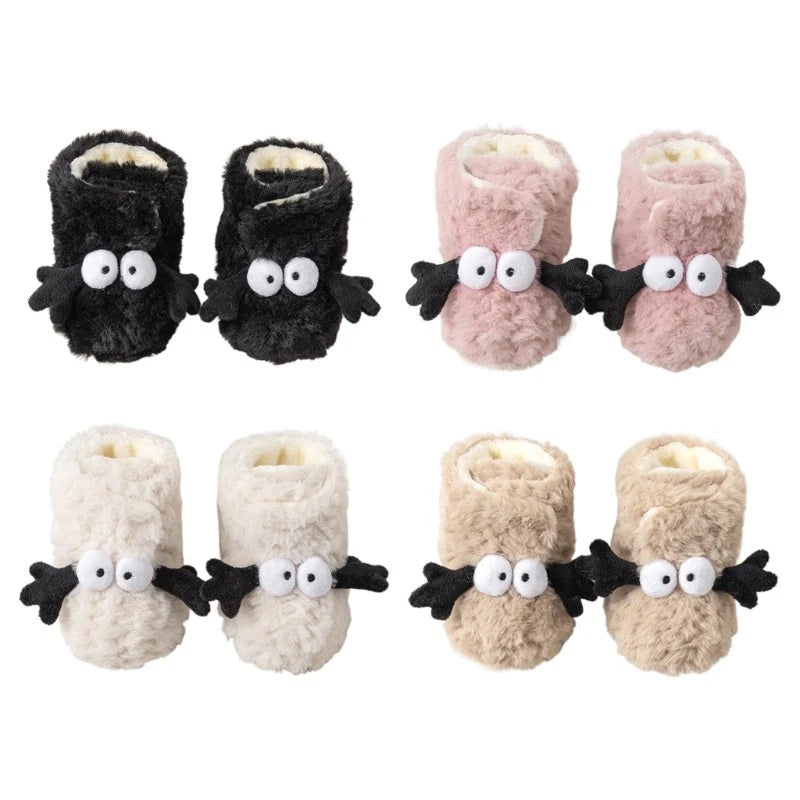 Thicken Fleece Booties Stylish Unisex Shoes Provide More Warmth in Cold Weather