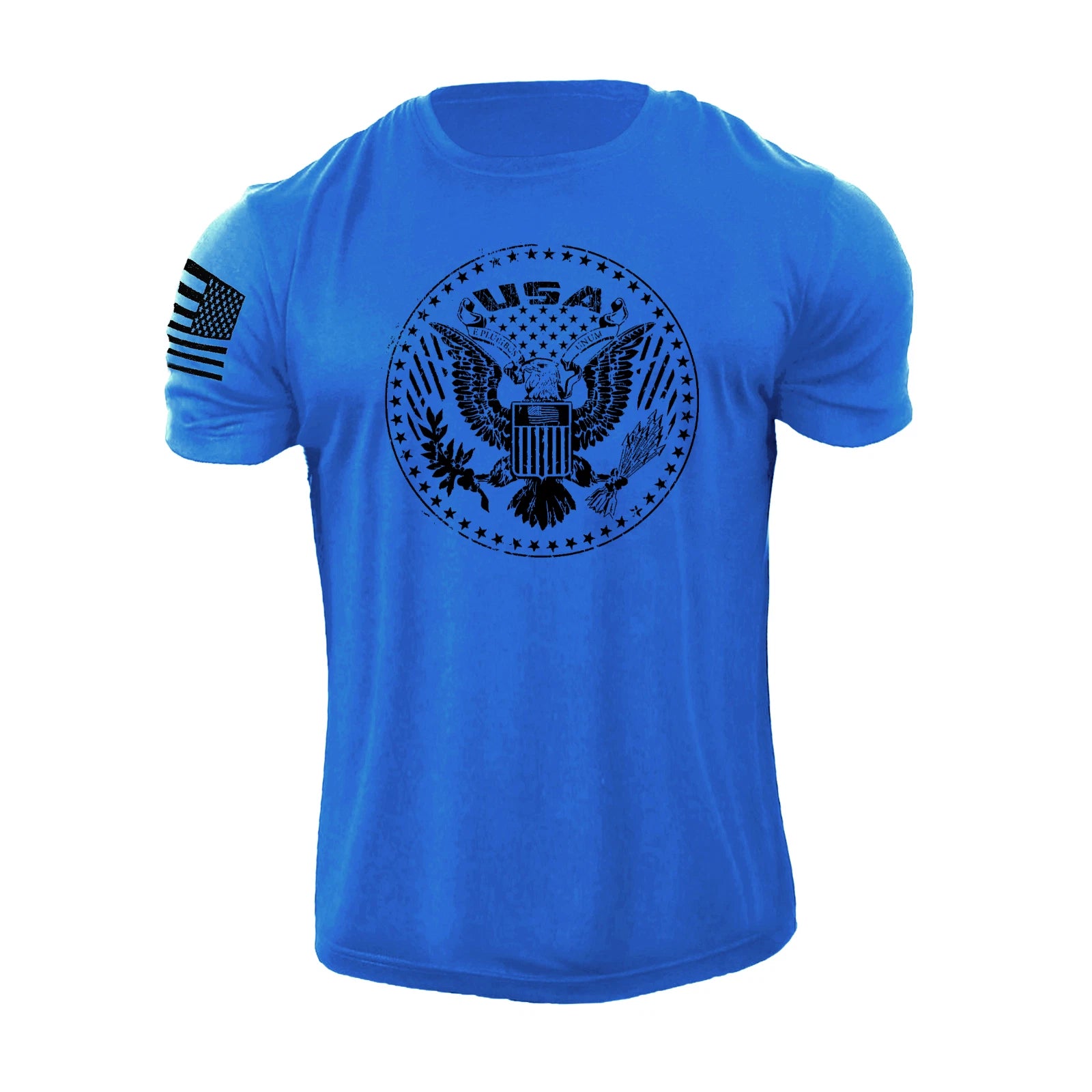 Distressed USA Eagle Flag T-Shirt Patriotic American Tee