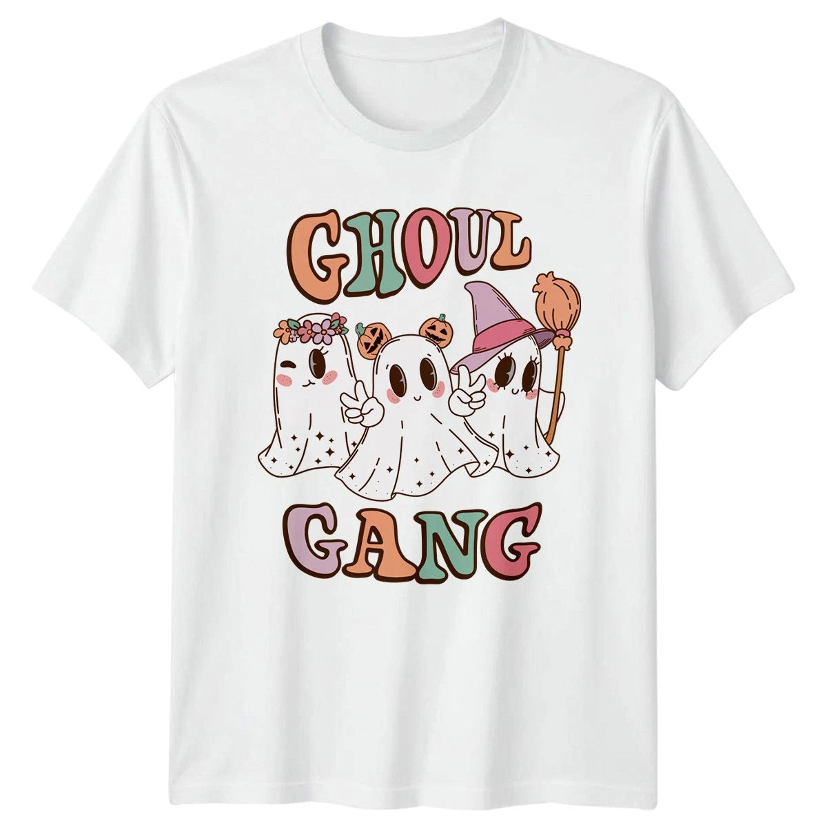 Ghoul Gang Womens T-Shirt Cute Ghost Halloween 2026 Gift For Her
