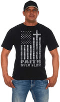 JH Design Men's Religious Faith Over Fear T-Shirt in 10 Colors