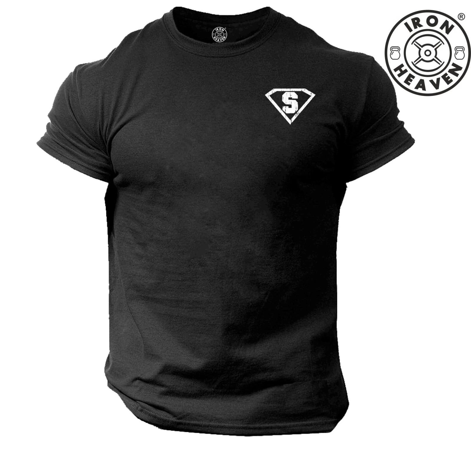 Superhero T Shirt Pocket Gym Clothing Bodybuilding Training Workout Boxing Top