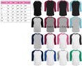 3/4 Sleeve Plain T-Shirt Baseball Tee Raglan Jersey Sports Men's Tee