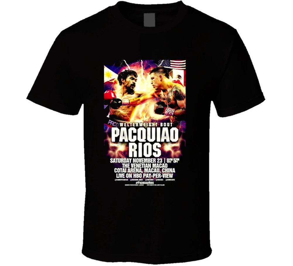 Manny Pacquiao Vs Brandon Rios November 23rd Fight Poster Boxing T Shirt