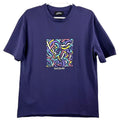 Karl Jacobs Originals Men's T-Shirt Navy Blue Colorful Graphic Print Size Large