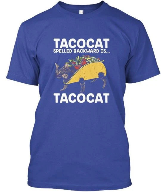 Cool Tacocat Spelled Backwards Is - Backwabackward T-Shirt Made in USA S to 5XL
