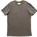 Hickey Freeman L Large Brown Black Textured Heavy Cotton T-Shirt Classic Fit