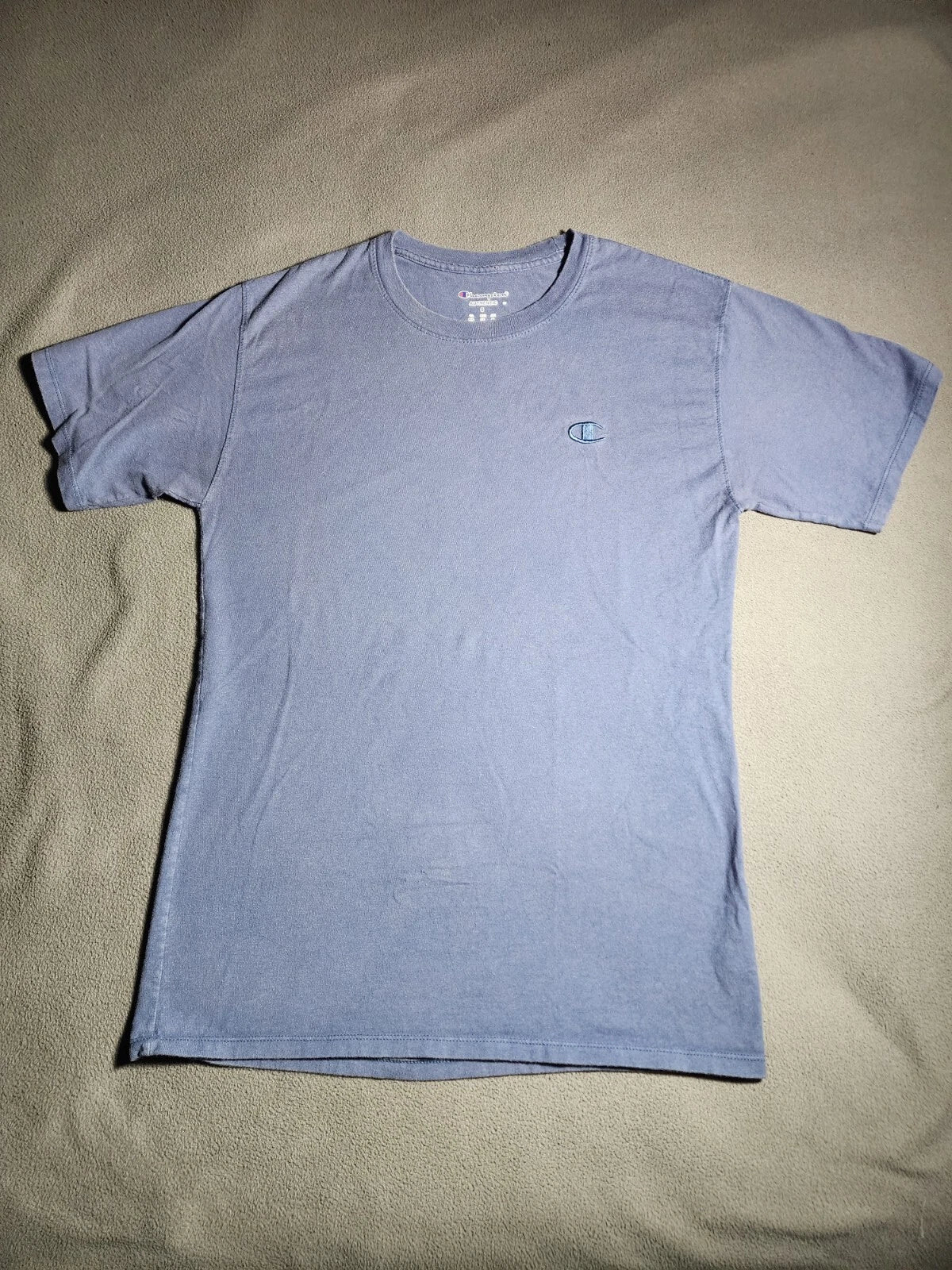 Champion Authentic T-Shirt Mens Small Blue Short Sleeve Round Neck Pull Over