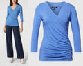 LAUREN RALPH LAUREN blouse wrap look shirt wrap blouse top shirt tee XXL