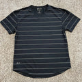 BYLT T Shirt Mens XL Drop Cut V Neck Lux Black Striped Tee Short Sleeve Gym