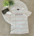 Pacsun  Striped Tee Bahamas Shirt Trendy Modern 90s Style Crew tee Pink White M
