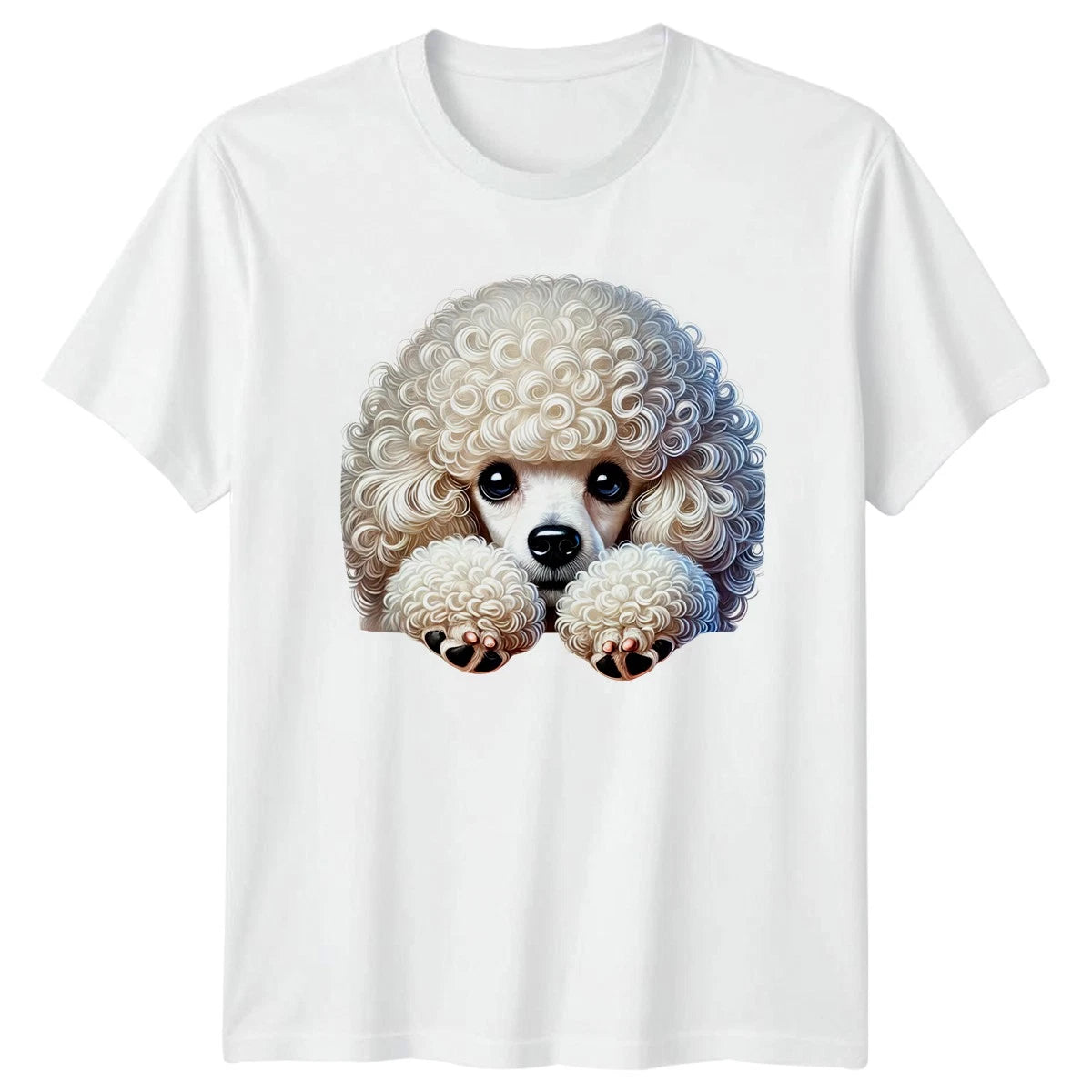 Cute Peeking Poodle Puppy Dog T-Shirt Poodle Gift For Him And Her