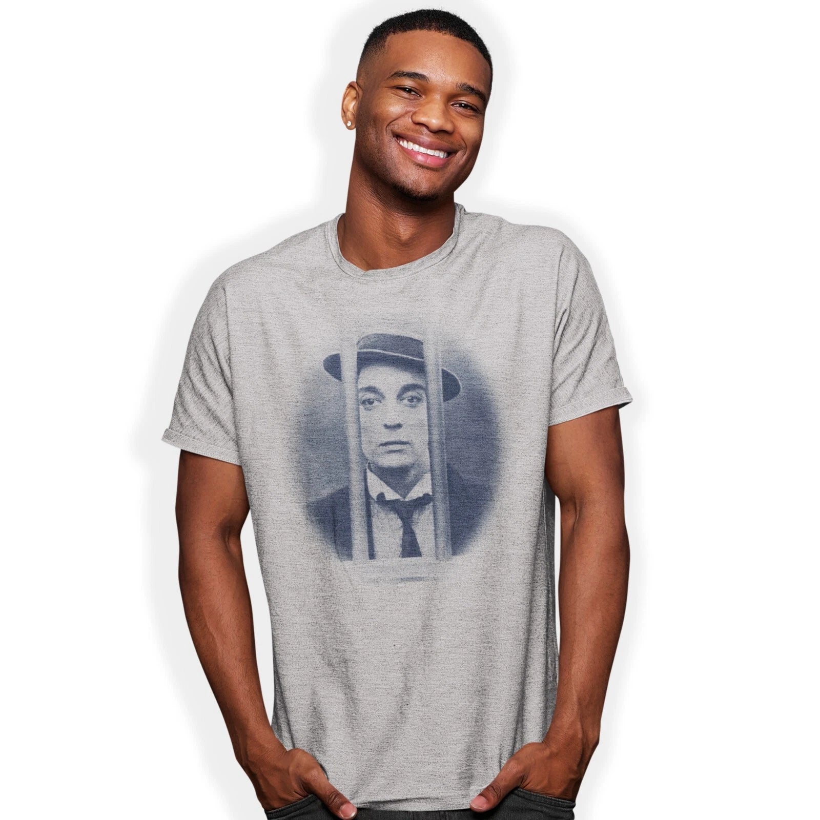 Buster Keaton T-Shirt Classic Comic Actors On Screen Heroes Birthday Gift