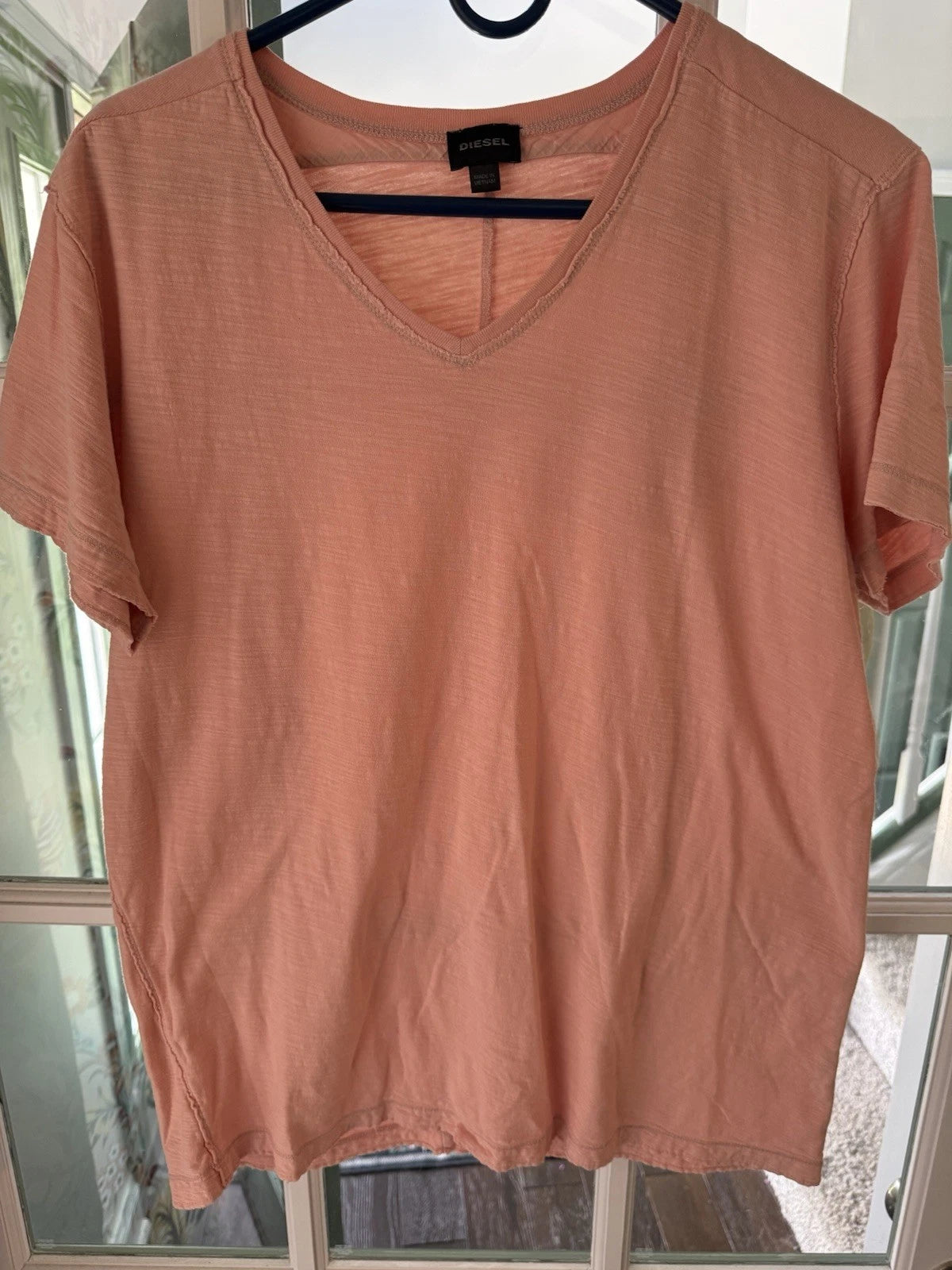 Diesel Men's Short Sleeve V-Neck T-Shirt Size Large