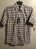 Arrow MENS Button Up Shirt Small Gray Plaid (TW-4132)