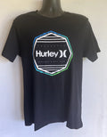 Hurley short sleeve t shirt mens mdium, NWT, black, front colored graphic