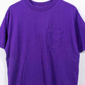 VTG 90s Todays News Blank Pocket T-Shirt Large L Boxy Streetwear Purple