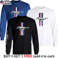 Mustang Long Sleeve T-Shirt Ford Motor Logo Racing Sport Performance Cobra BFD06