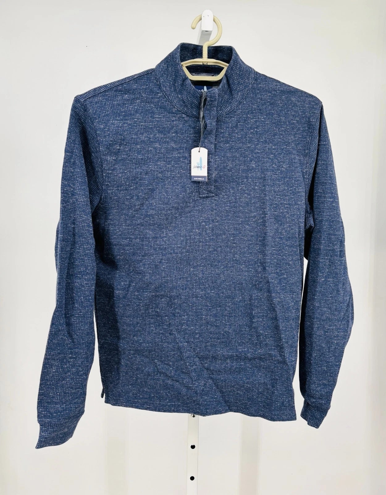 Johnnie-O Baker T-Shirt Mens S Wake Blue Henley Pullover Minimalist JMKO2690 NWT