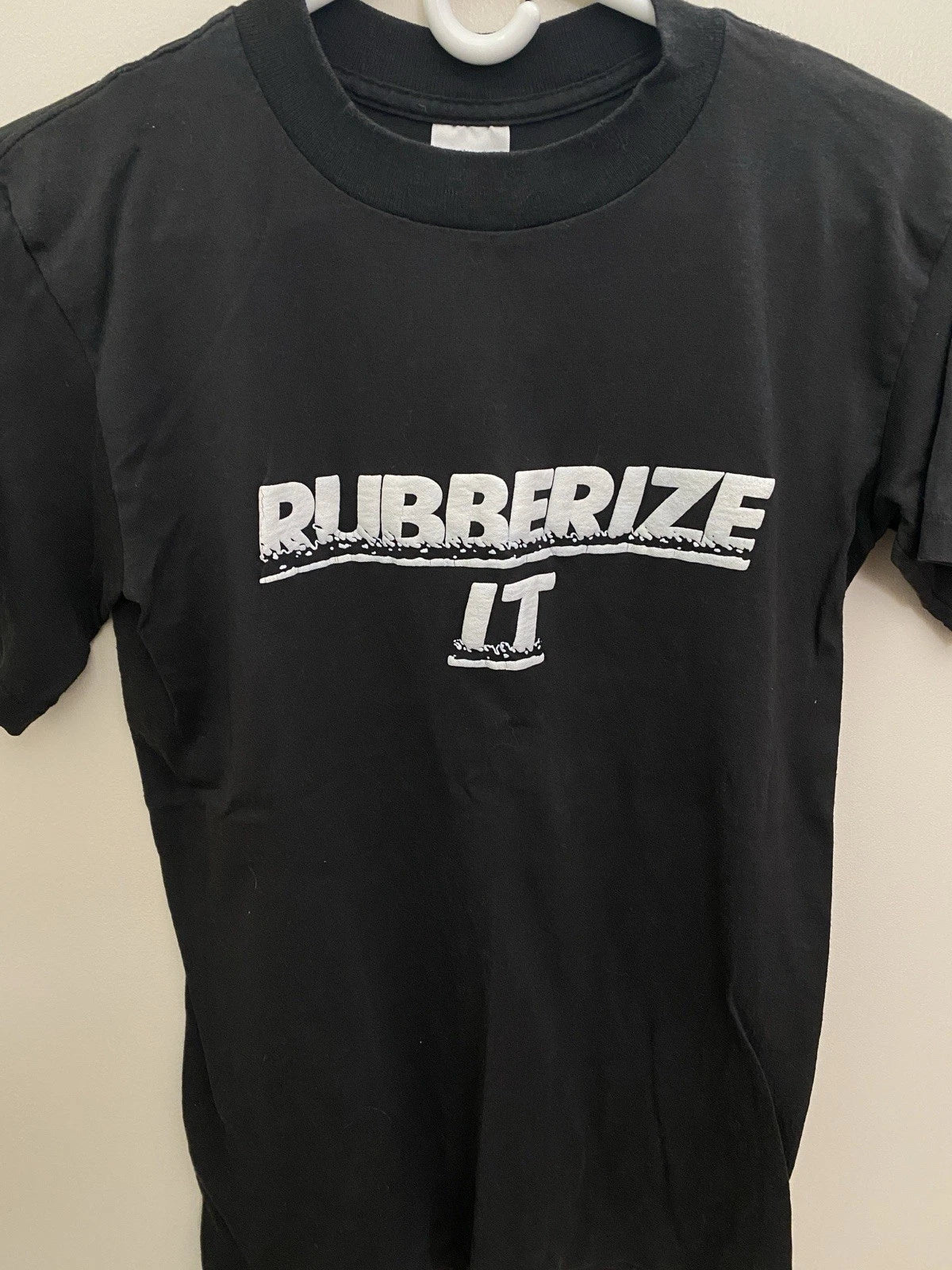 MEN'S PLATINUM TEE " RUBBERIZE IT" MEDIUM BLACK USA