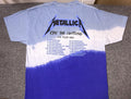 Metallica Shirt Mens Large Ride The Lightning Tour 1985 Tie Dye Blue Graphic Tee