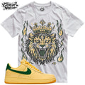 Shirt To Match Gold Green Unisex Tee Sneaker Shirt Lion Shirt Sneaker Tee