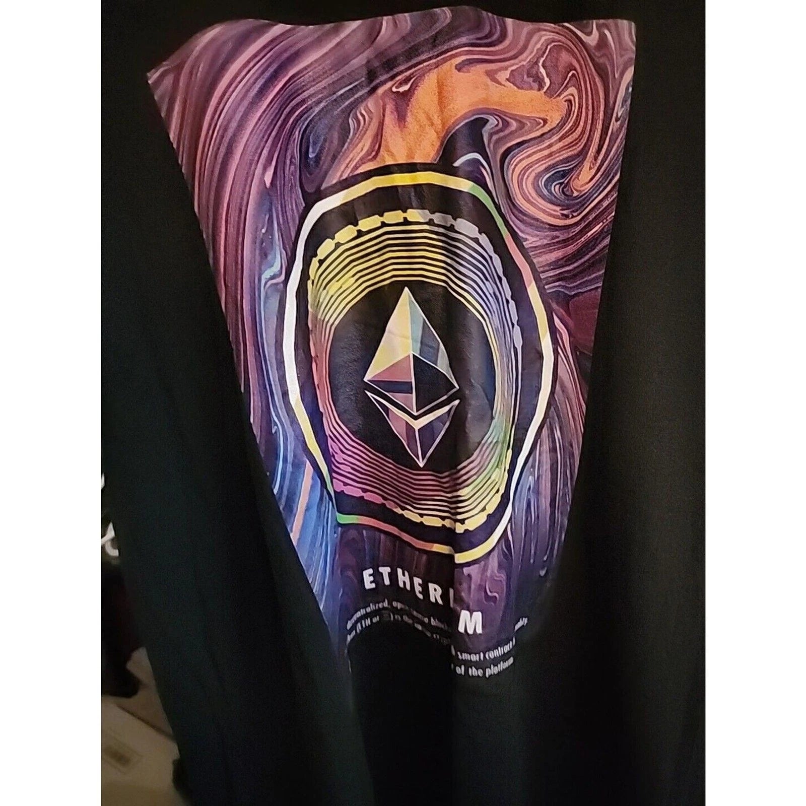 ETHEREUM T-SHIRT Art Logo Cryptocurrency TEE TOP Sz XL NWT Excellent CR2