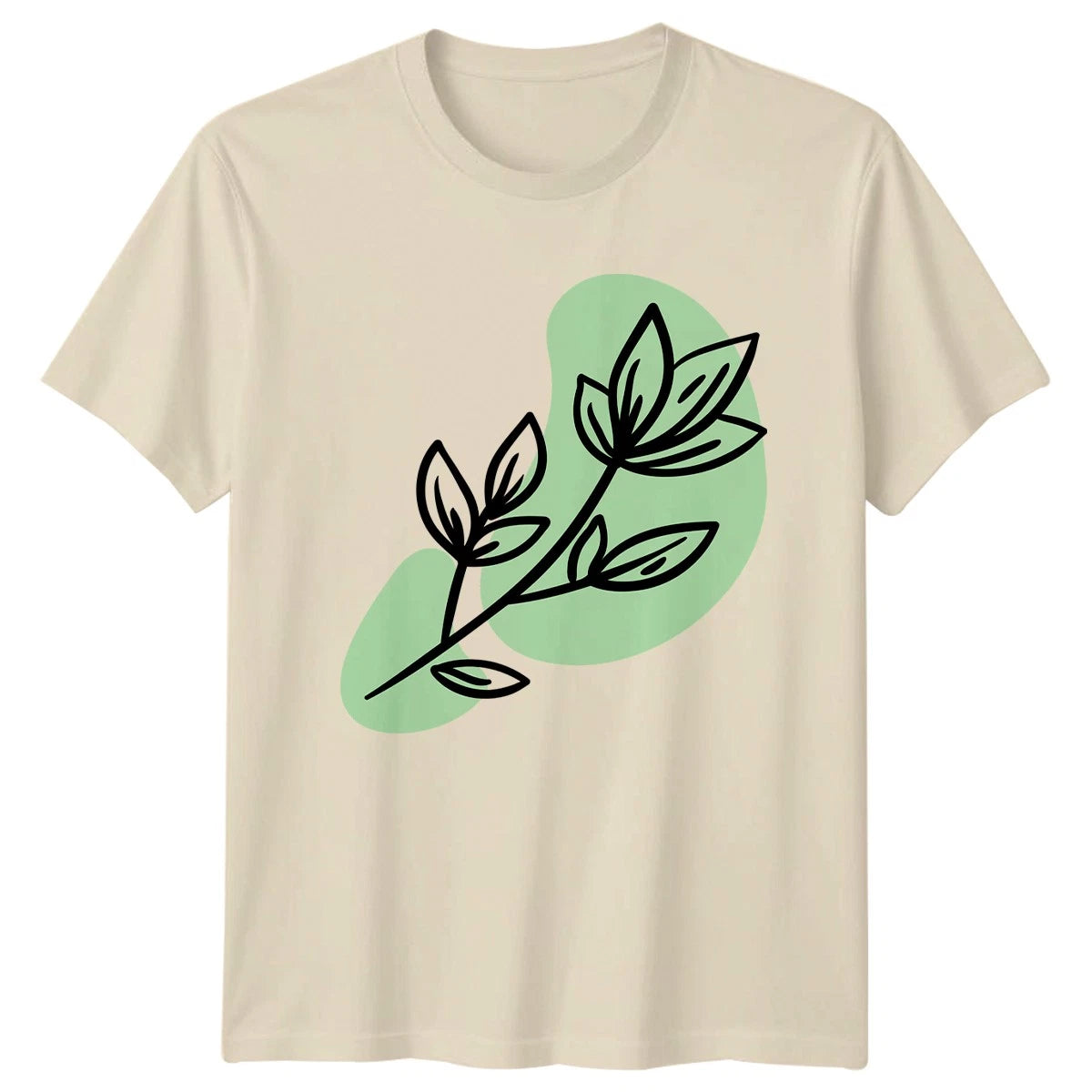 Minimalist Botanical Plant Leaf Stem T-Shirt Botanical Nature Birthday Gift