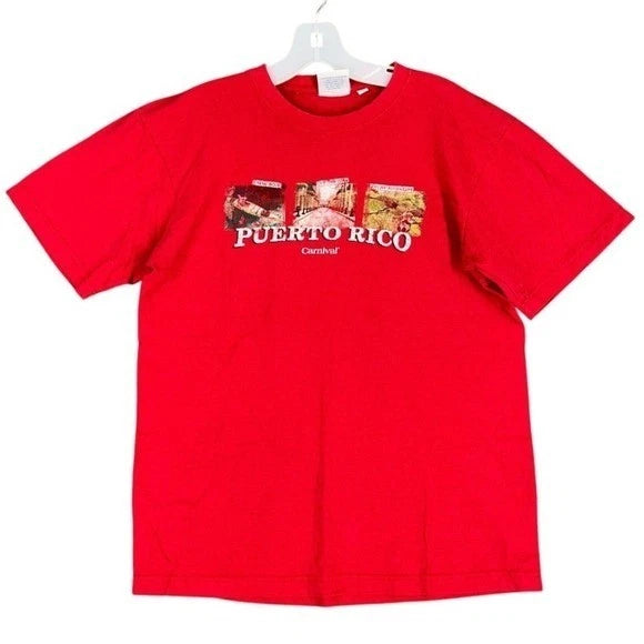 Puerto Rico Carnival Cruise Souvenir Travel Vacation Shirt Mens M Graphic Tee