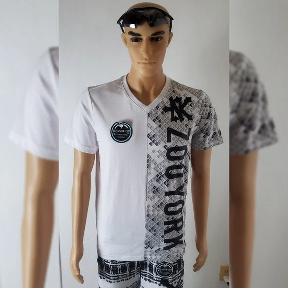ZOO YORK ORIGINAL MODERN TSHIRTS MENS REGULAR FIT V-NECK NECK SHORT SLEEVE SZ XL