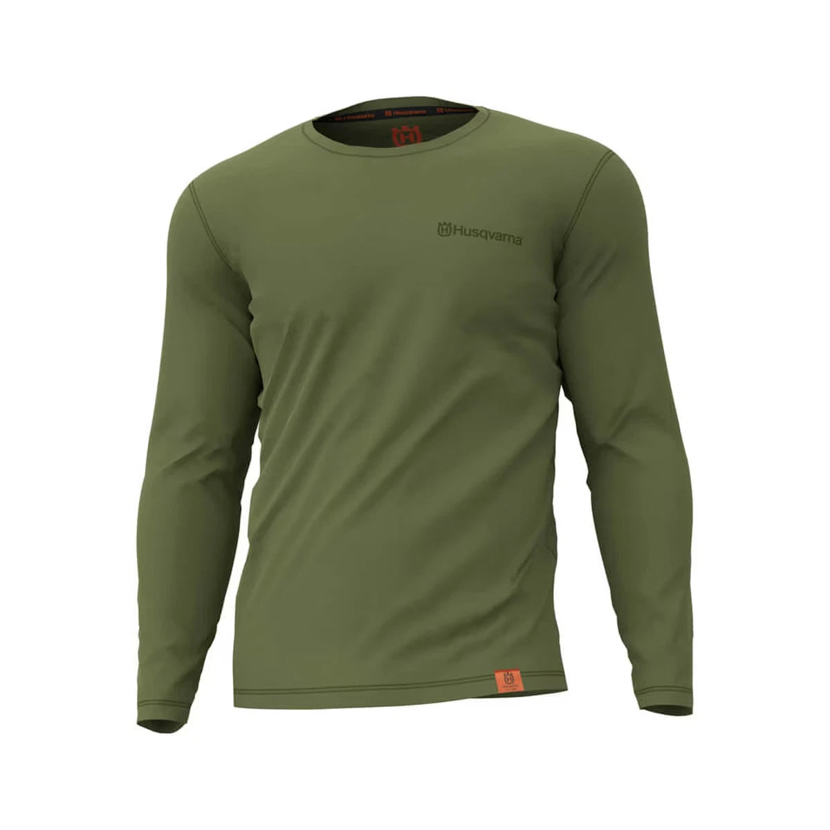 Husqvarna OEM  TERRÄNG Raglan  Long-Sleeve Cypress Green T-Shirt size LG