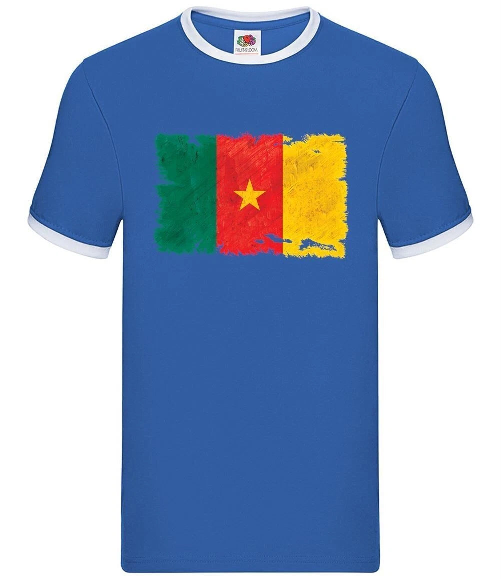 Cameroon Grunge Flag - Contrast Men - Yaounde Country Travel Africa