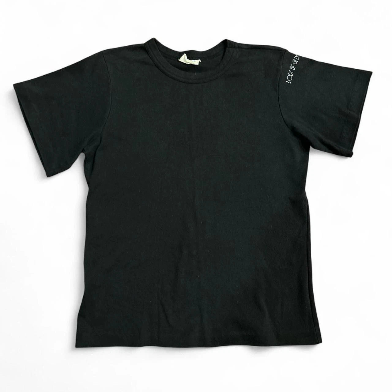 Vintage Body by Gilda Black Fitted T-Shirt Made in USA 80s 90s Minimalist Tee