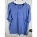 Gap Mens Henley Shirt Slub Knit Blue XXL