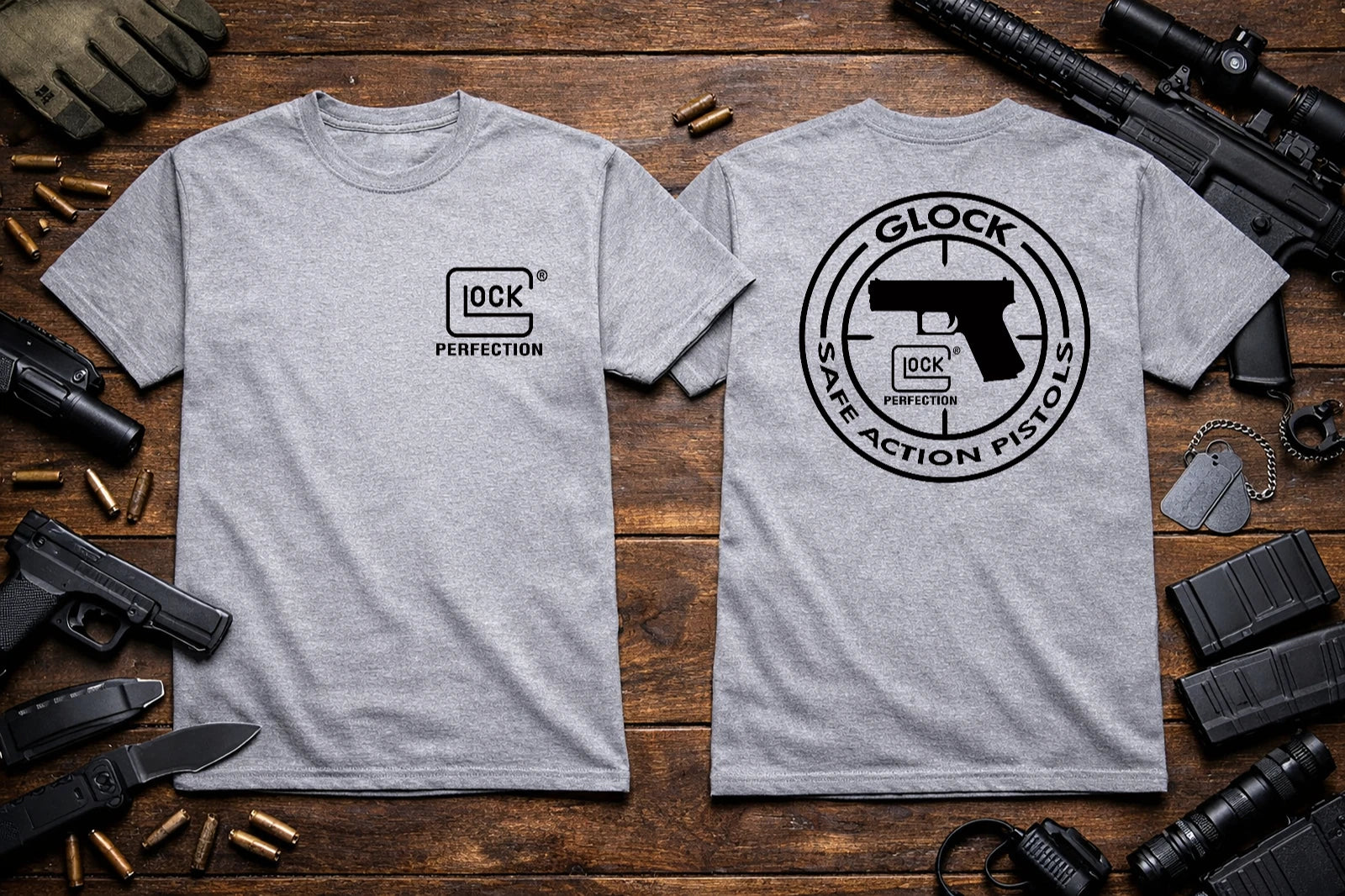 OFFICIAL Glock Logo -  T-Shirt Heavyweight S M L XL 2XL 3XL 4XL 5XL