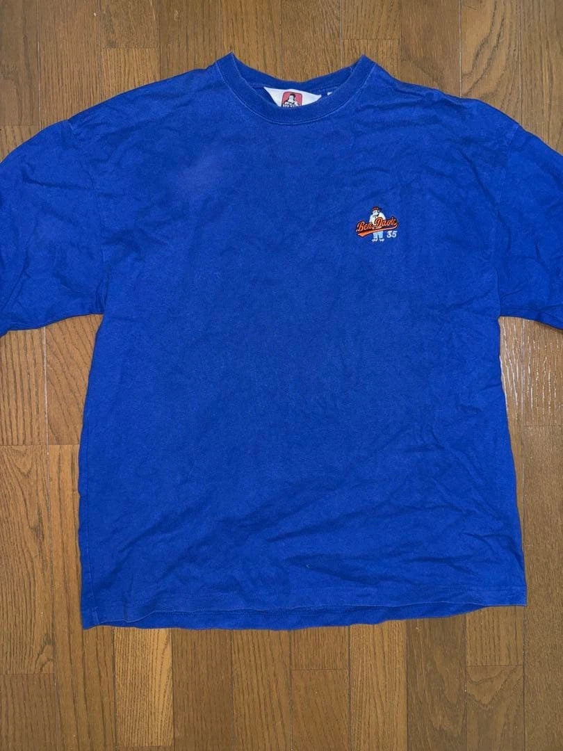 Ben Davis Blue T-Shirt M Graphic Logo Casual Japan