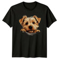 Cute Yorkshire Terrier Dog Peek-A-Boo Pet Lovers Graphic T-Shirt
