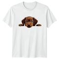 Cute Brown Puppy Peeking T-Shirt Puppy Dogs Birthday Gift For Him And Her