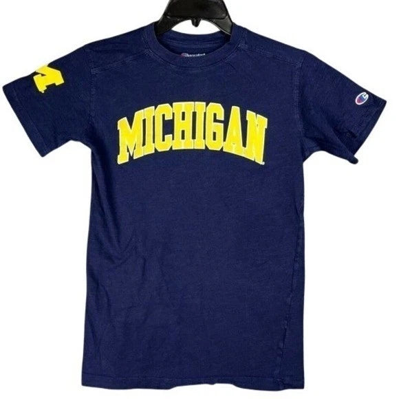 Michigan University Shirt Mens Small Champion Wolverines College Football Alumni