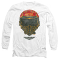 Top Gun Rooster Helmet Long Sleeve Tee S-2XL, White