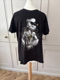 Vintage Y2K Popeye Gangster T-Shirt – Large – Grunge / Streetwear black