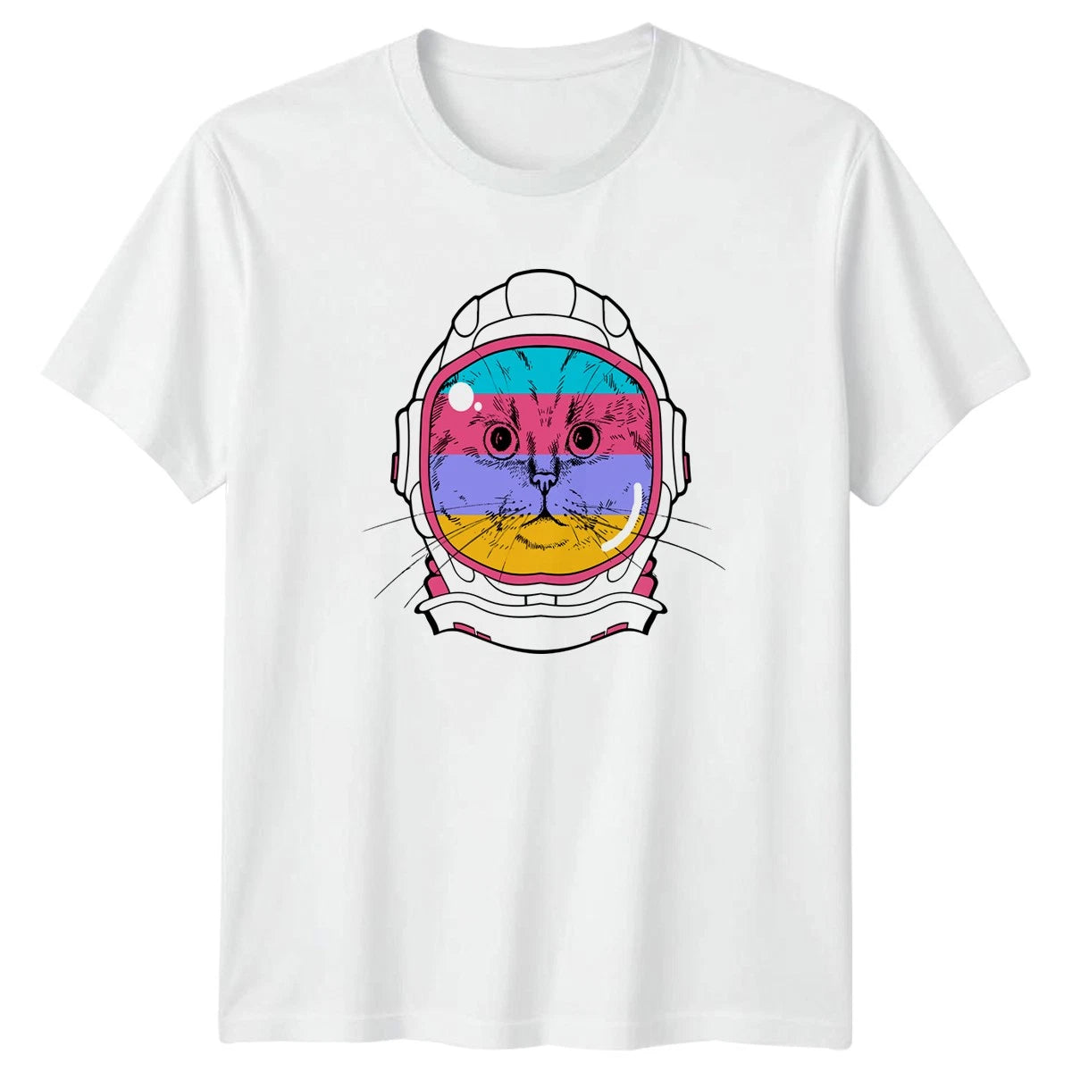 Astronaut Cat T-Shirt Space Kitty Gift For Him And Her