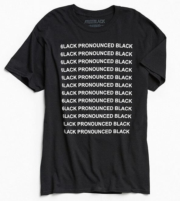 6LACK PRONOUNCED BLACK T-Shirt NEW 100% Authentic Front & Back Design RARE!!!