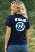 Kevin Schwantz 34 motorcycle Black  tshirt blue, signatures   to XXXL sizes