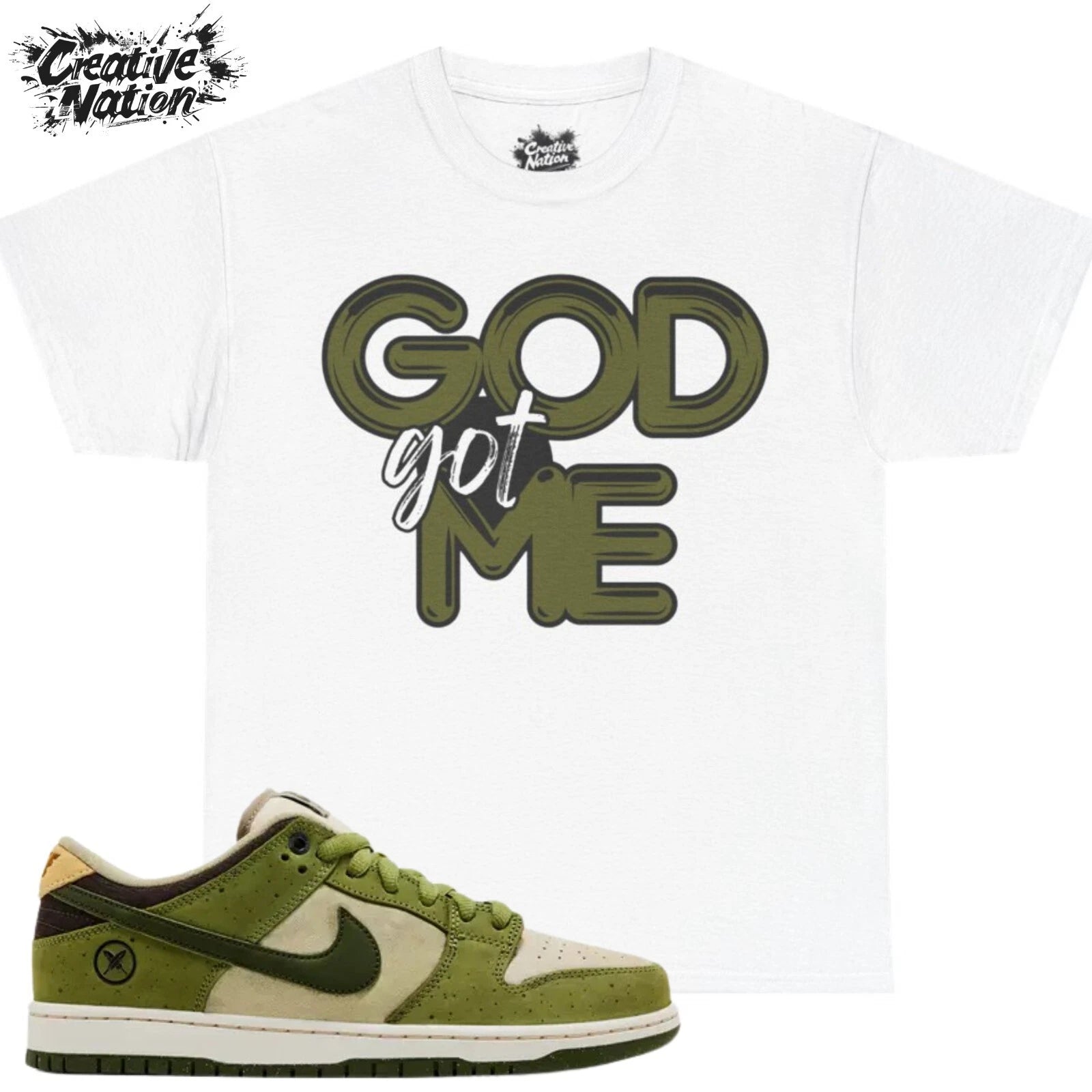 Shirt To Match SB Dunk Low Matcha Unisex Tee GOD Got Me Shirt