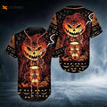 Scary Pumpkin Halloween All Over Print Unisex Baseball Jersey - lylyprint.com