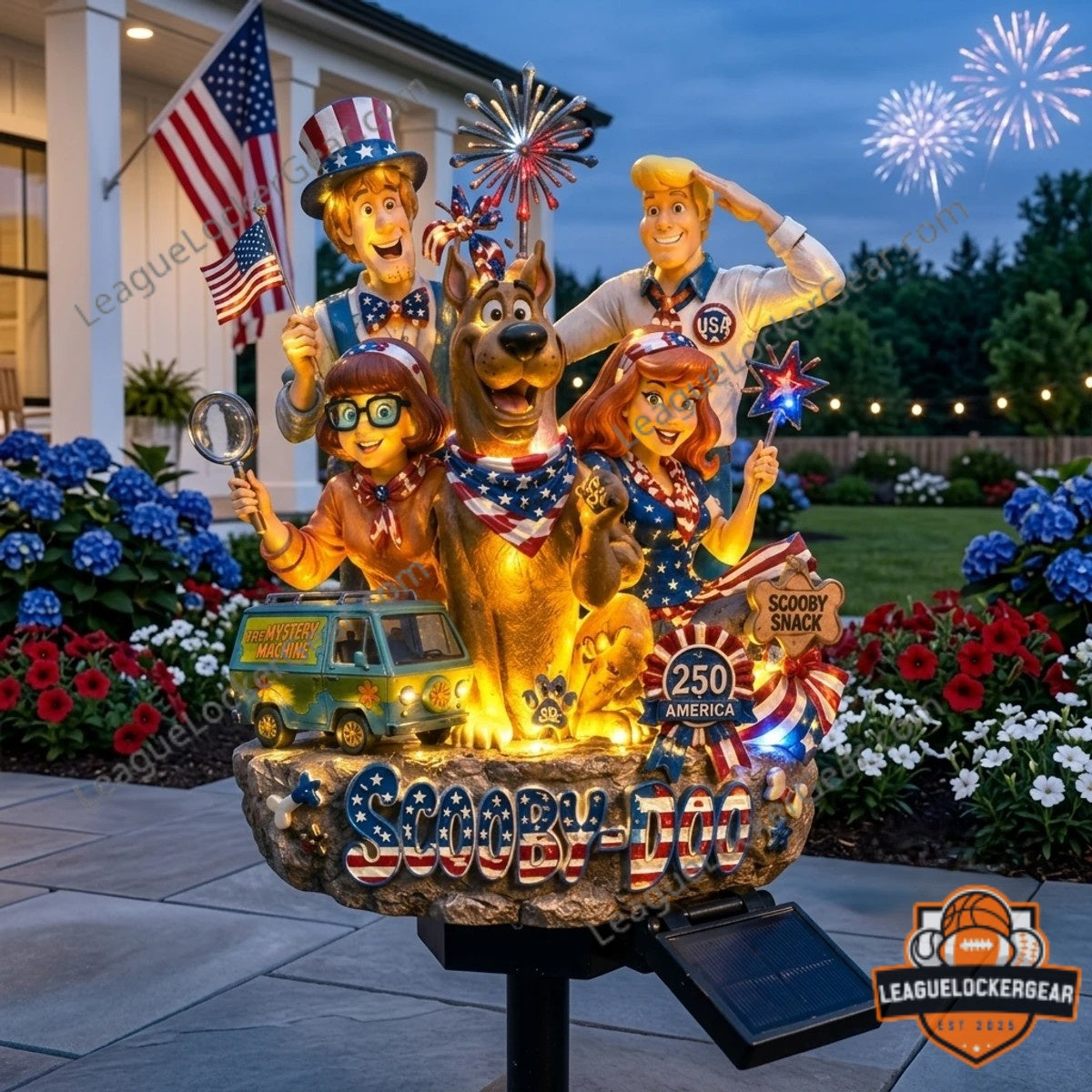 Scooby-Doo America 250th Anniversary Solar Garden Statue