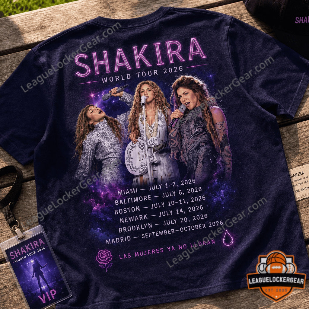Shakira Las Mujeres Ya No Lloran World Tour 2026 T-Shirt
