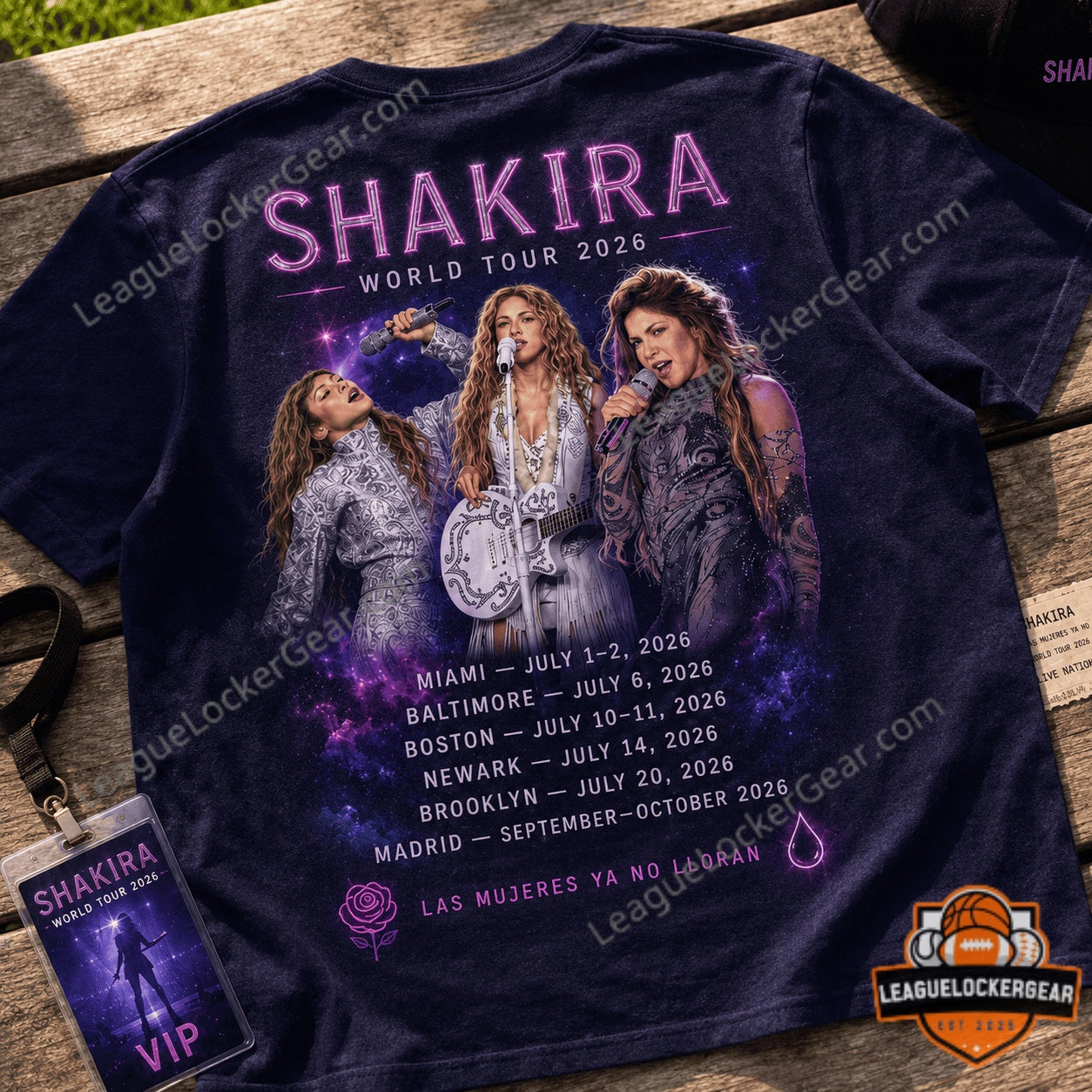 Shakira Las Mujeres Ya No Lloran World Tour 2026 T-Shirt