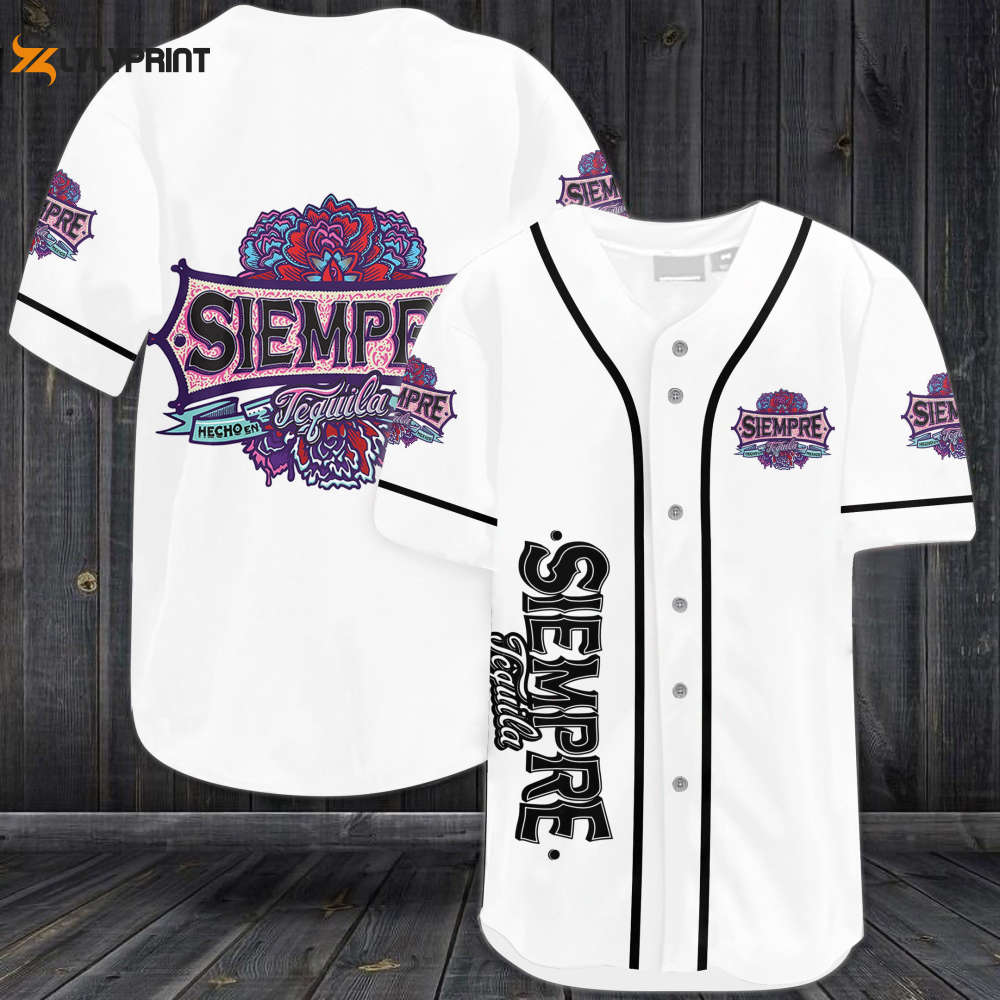 Siempre Tequila All Over Print Unisex Baseball Jersey - lylyprint.com