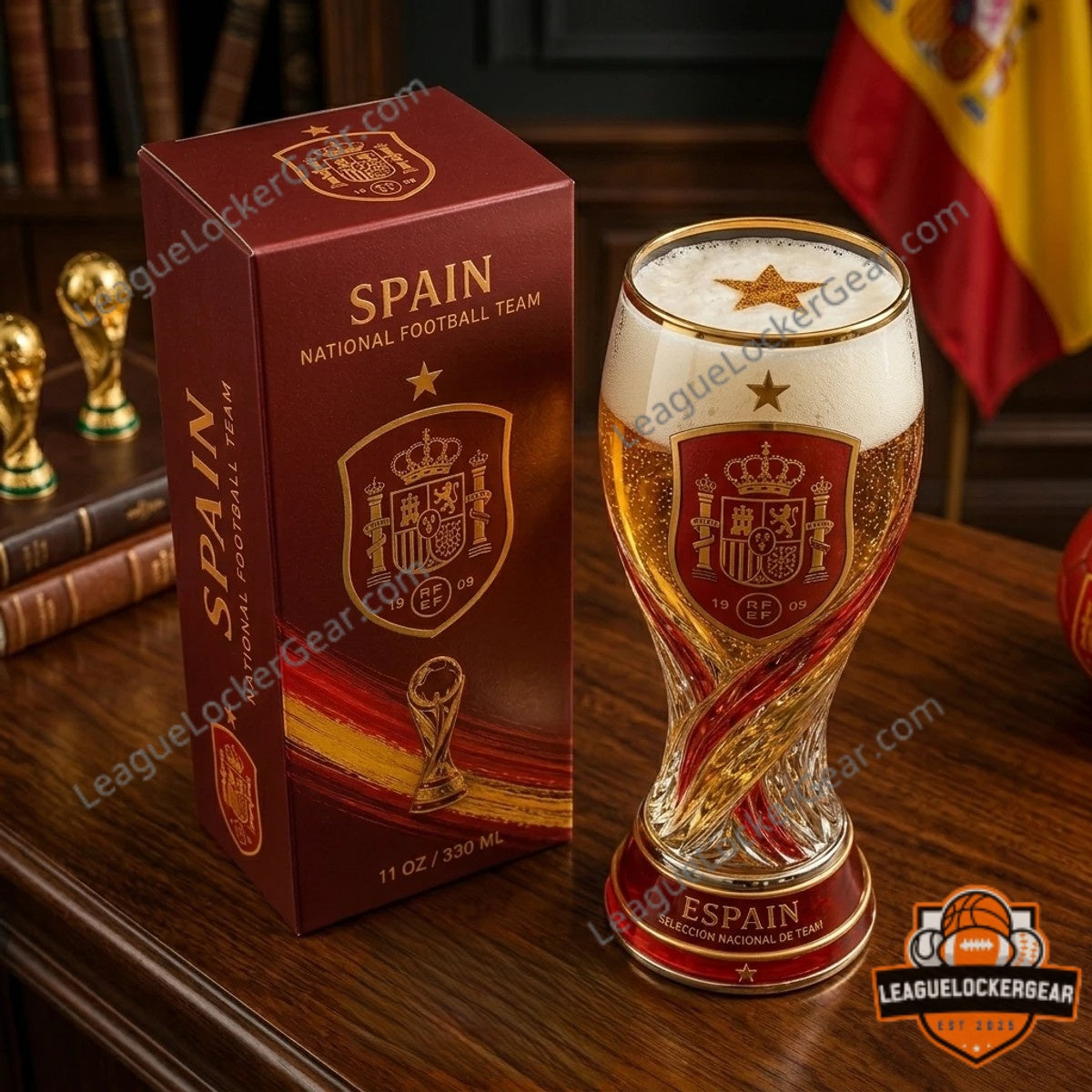 Spain World Cup 2026 Trophy Beer Glass